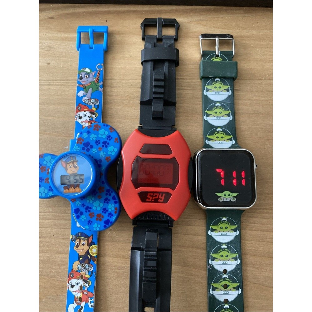 3 Kids Watches Paw Patrol, Yoda, Spy